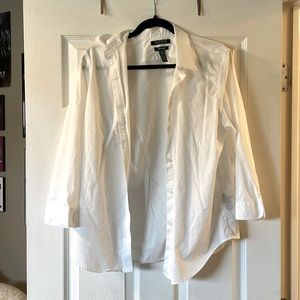 white button up, womens, size M-L marked large